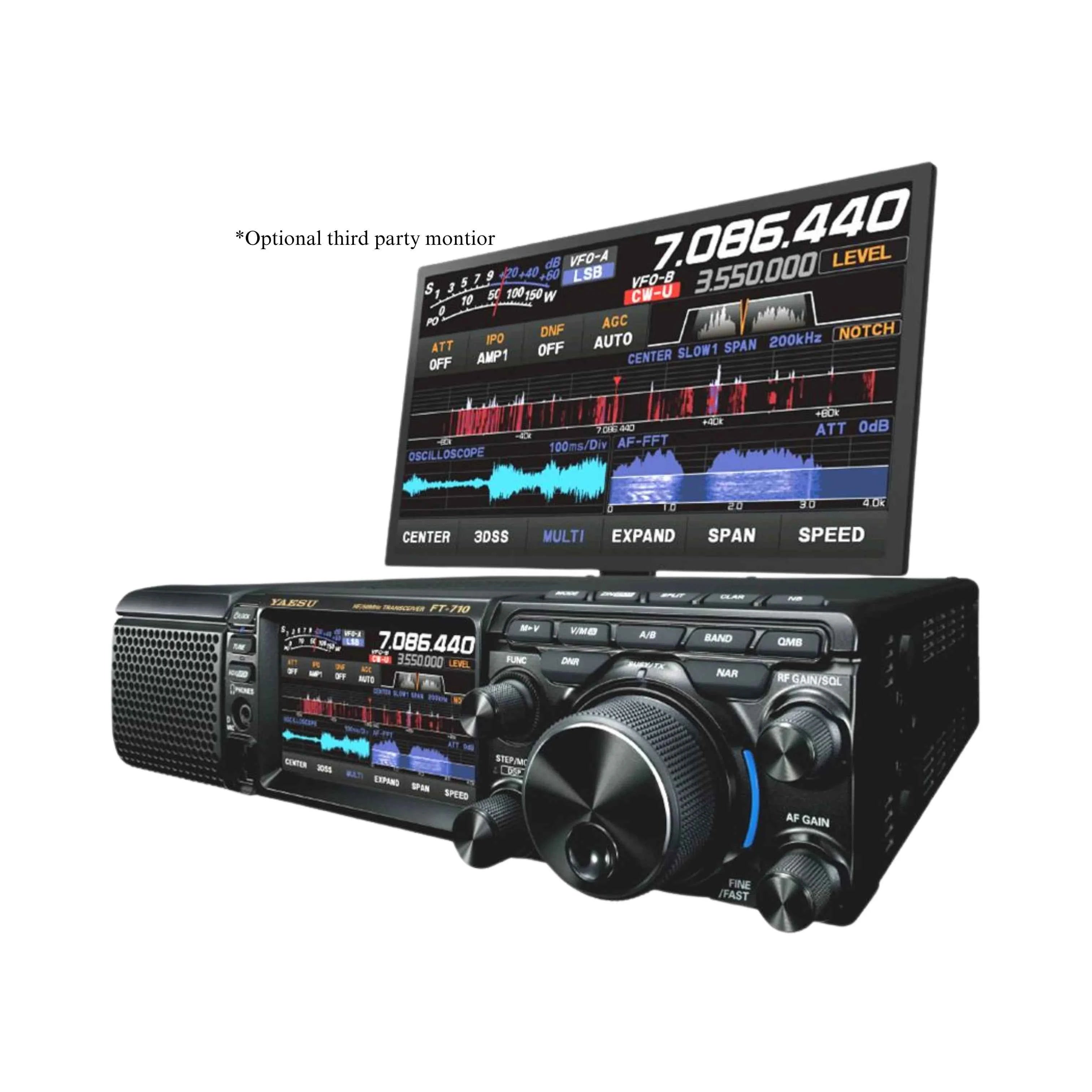 Yaesu FT-710 AESS HF/50 MHz Base/Portable Transceivers w/SP-40 Speaker - RFCharge