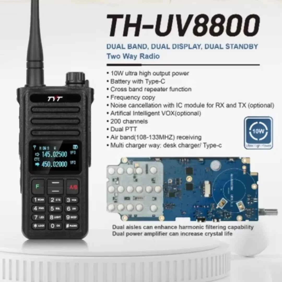 TYT TH-UV8800 Dual Band FM Transceiver with Cross Band Repeating Support - RFCharge