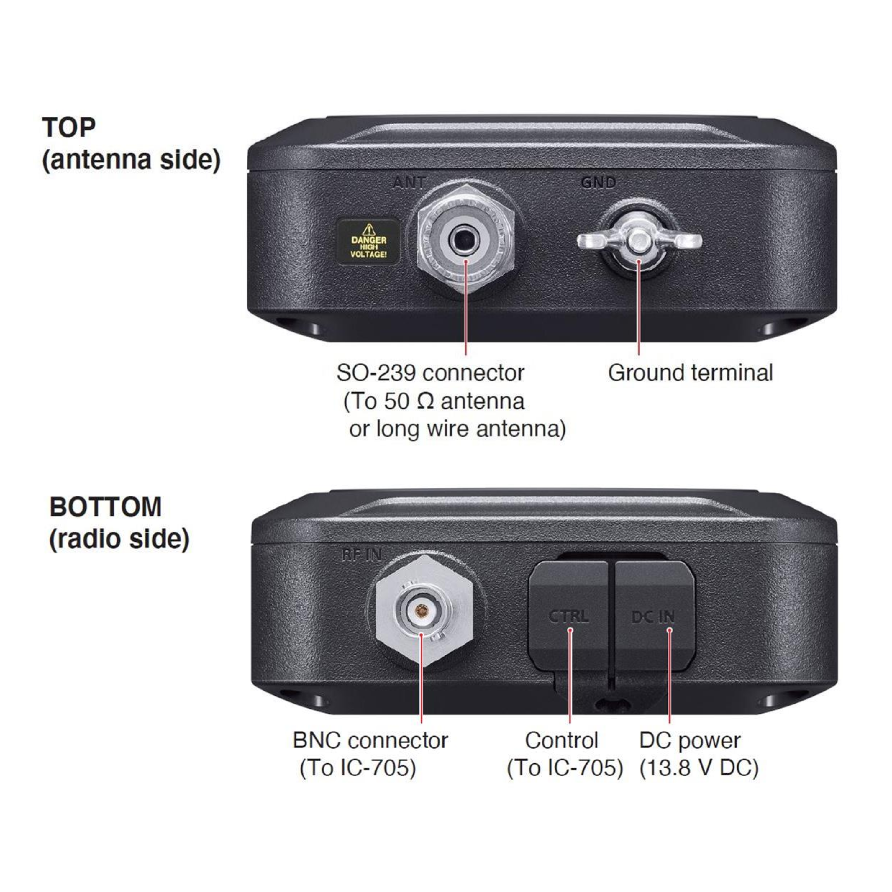 ICOM AH-705 Compact Antenna Tuner - RFCharge