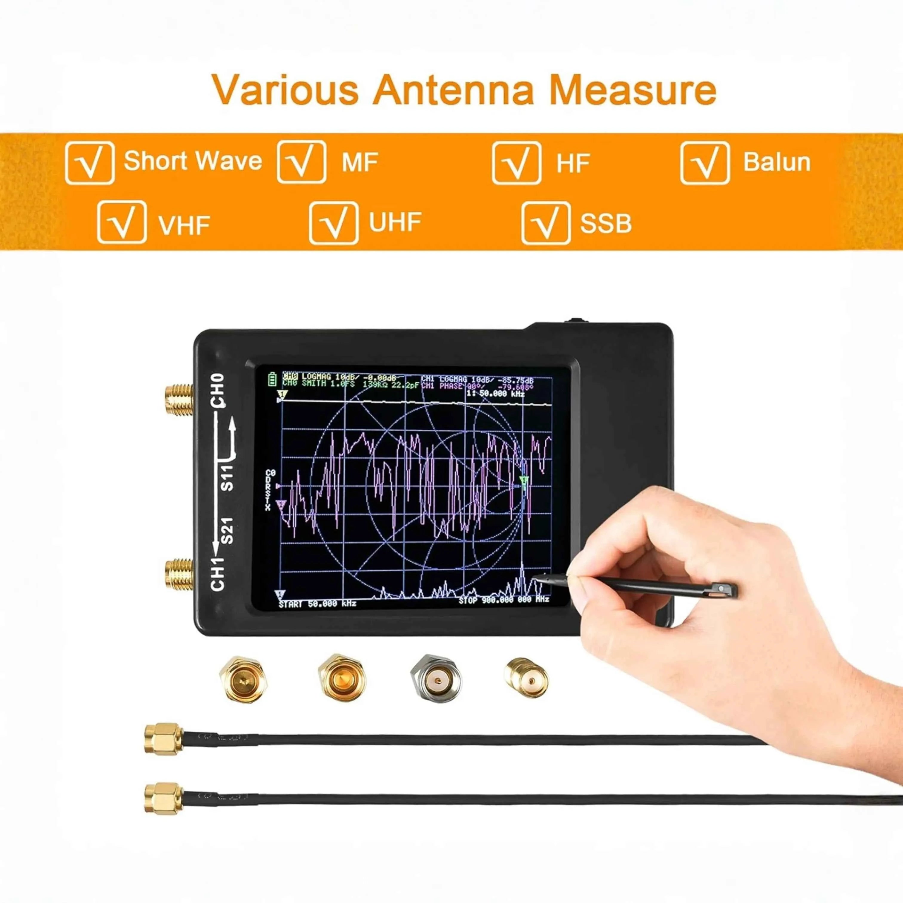 NanoVNA-H Vector Network Analyzer - RFCharge