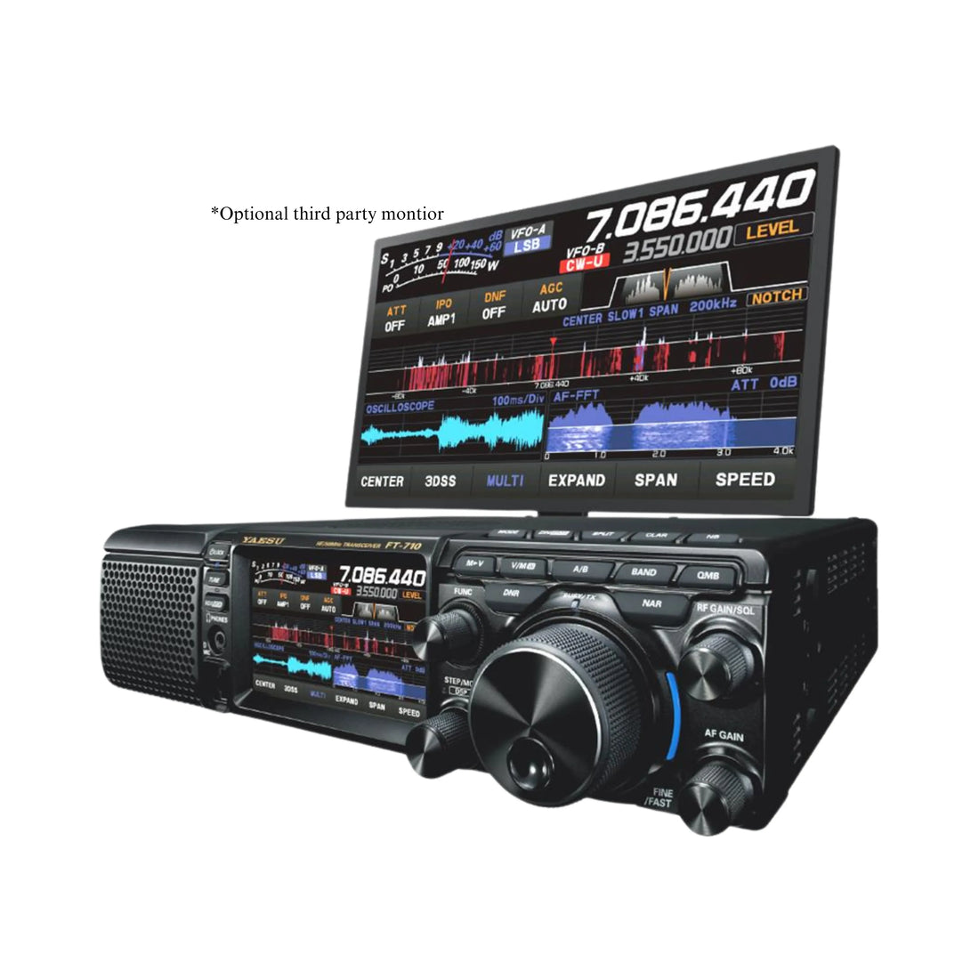 Yaesu FT-710 AESS HF/50 MHz Base/Portable Transceivers w/SP-40 Speaker