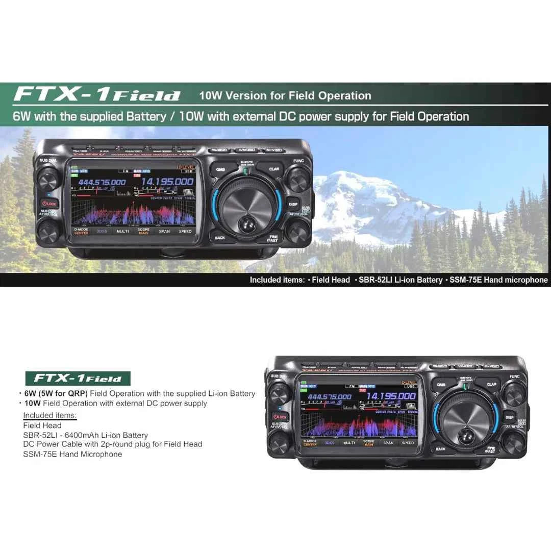 Yaesu FTX-1-FIELD HF/50/144/430MHz SDR All Mode Base/Portable Transceiver - RFCharge