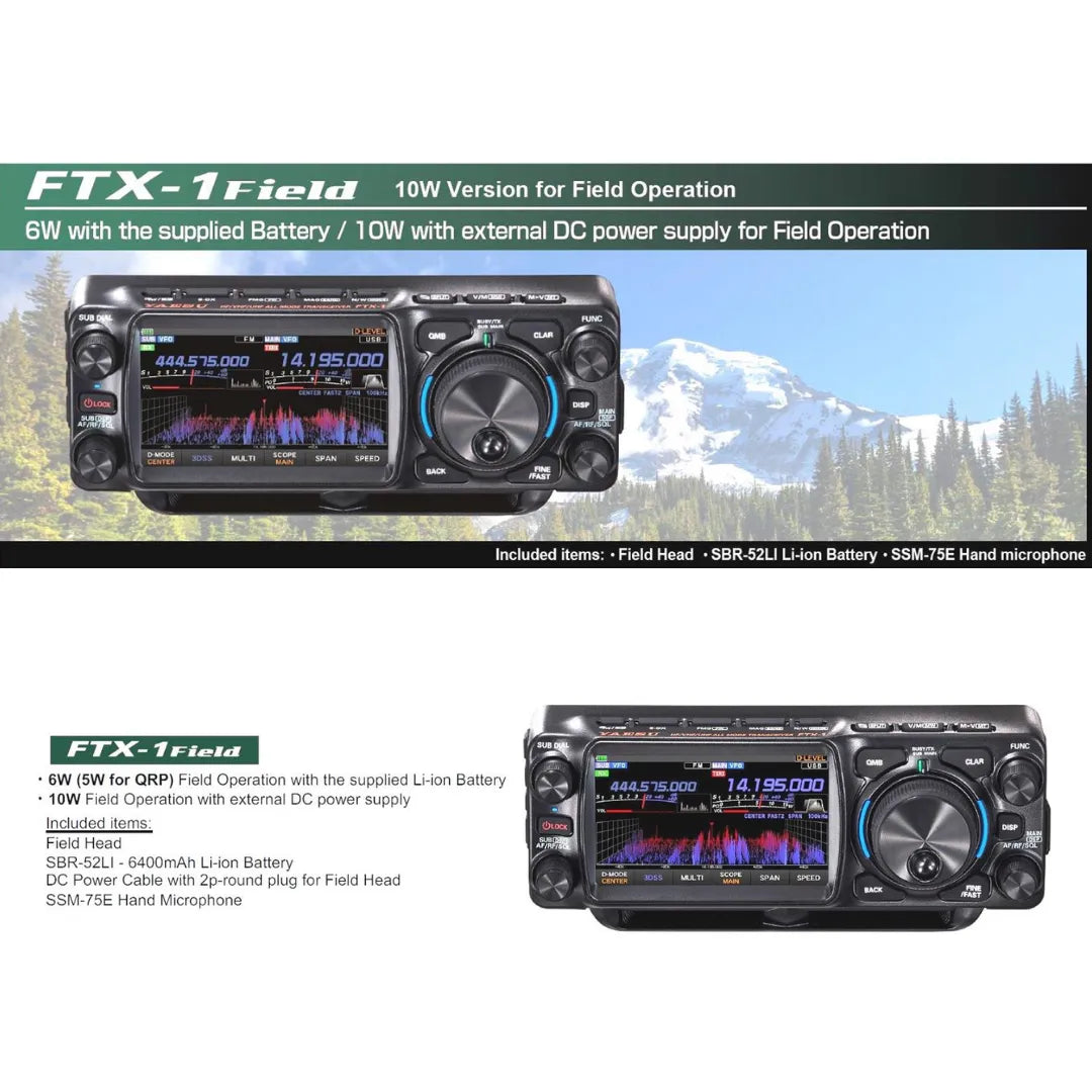 Yaesu FTX-1-FIELD HF/50/144/430MHz SDR All Mode Base/Portable Transceiver