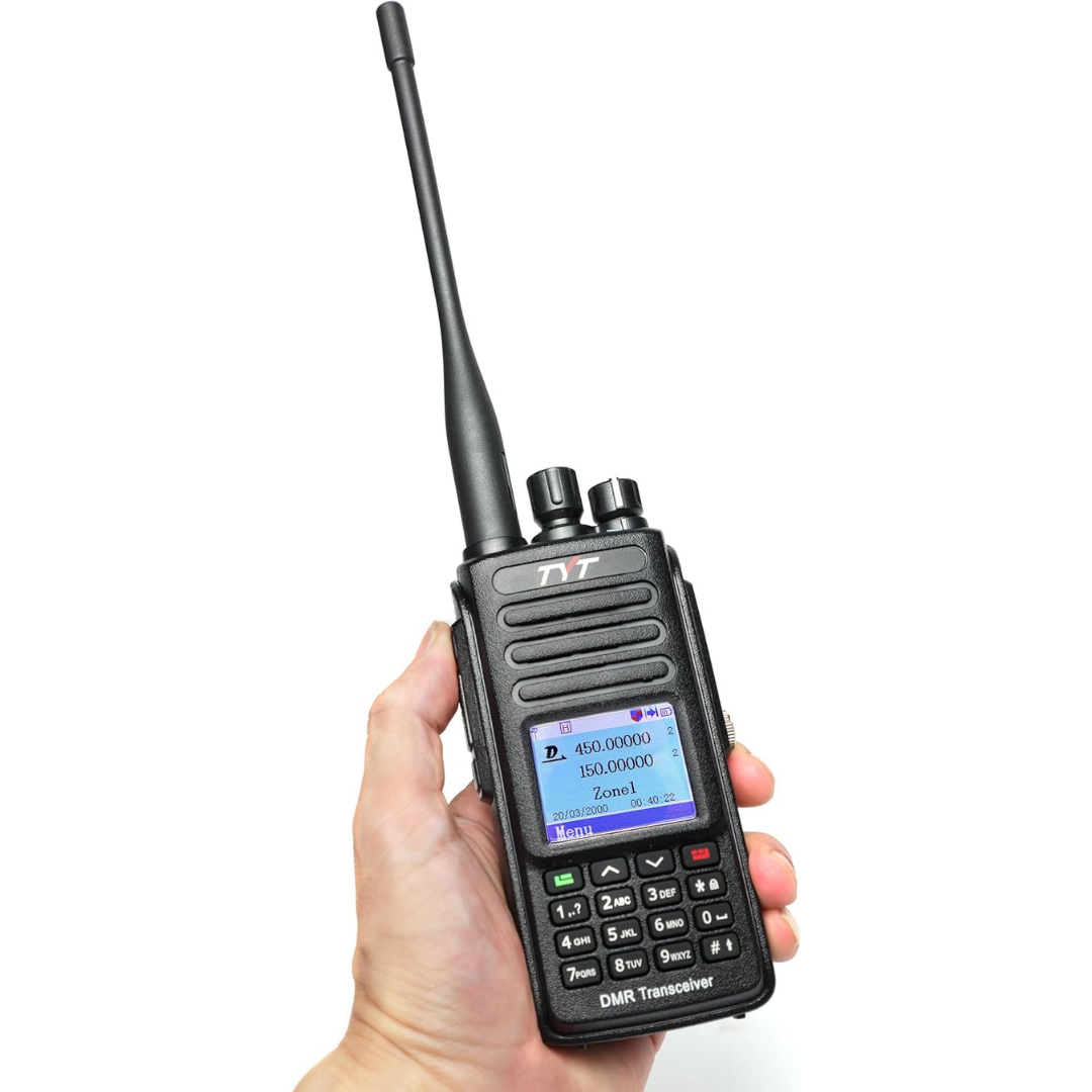 TYT MD-UV390 Plus Dual Band DMR Handheld Transceiver with GPS, AES and IP67 Rating - RFCharge