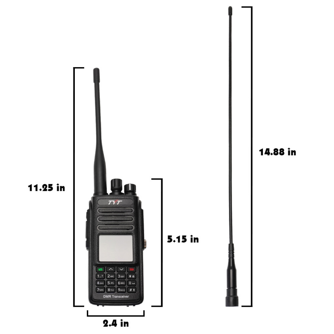 TYT MD-UV390 Plus Dual Band DMR Handheld Transceiver with GPS, AES and IP67 Rating - RFCharge