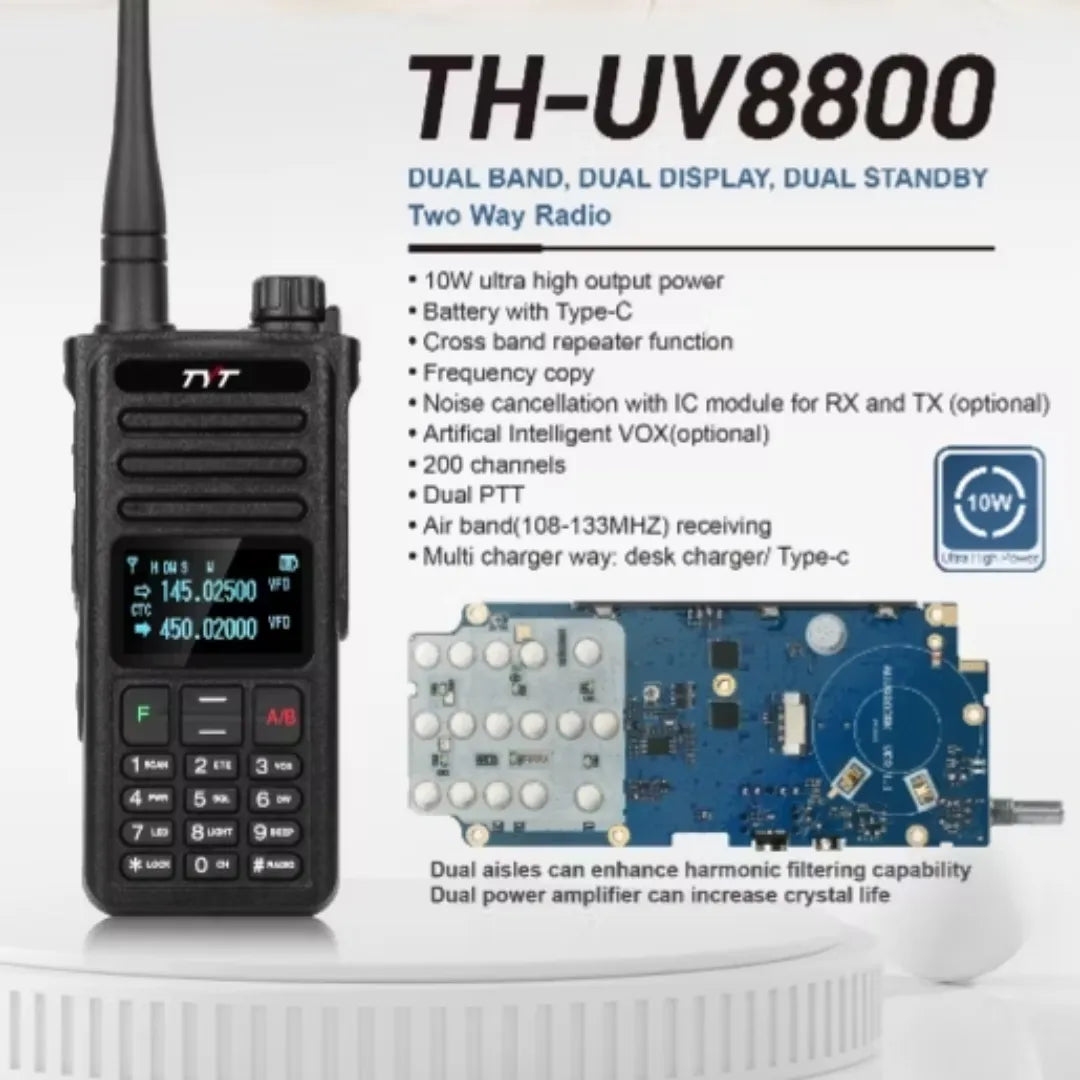 TYT TH-UV8800 Dual Band FM Transceiver with Cross Band Repeating Support