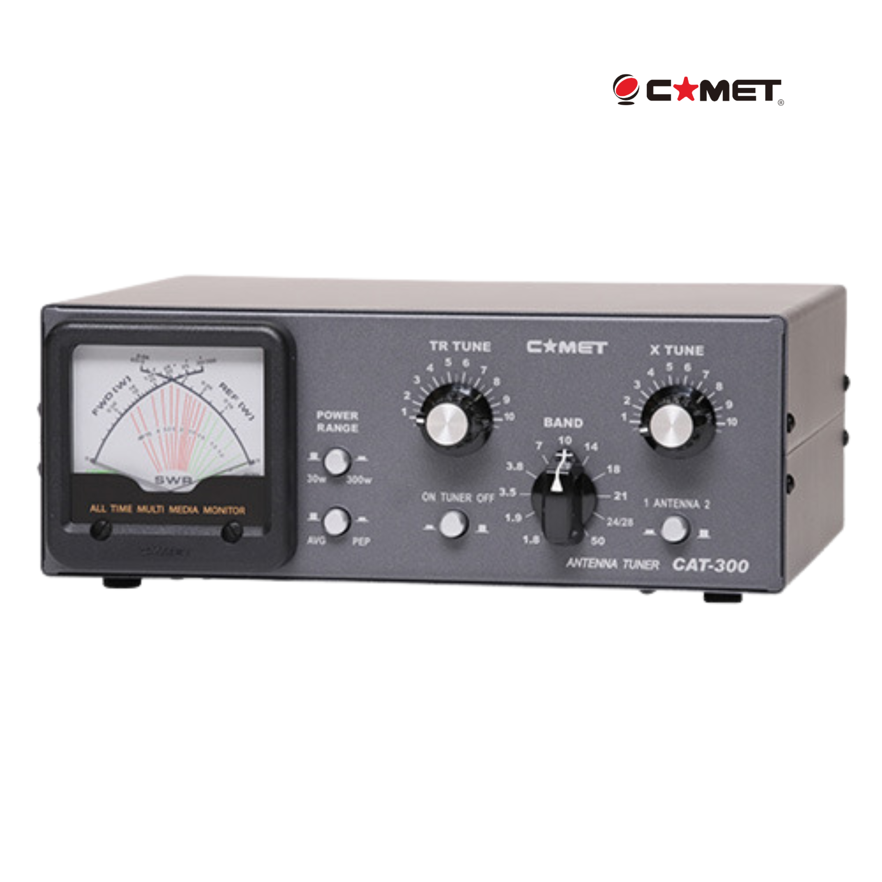 Comet CAT-300 1.8–50 MHz Manual Antenna Tuner