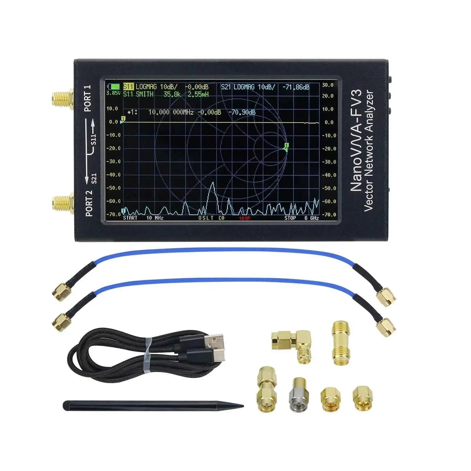 Slickbox Nanovna F Vektor Netzwerkanalysator HF VHF UHF UV VNA 50 kHz Slickbox Nanovna F Vektor Netzwerkanalysator HF VHF UHF UV VNA 50 kHz