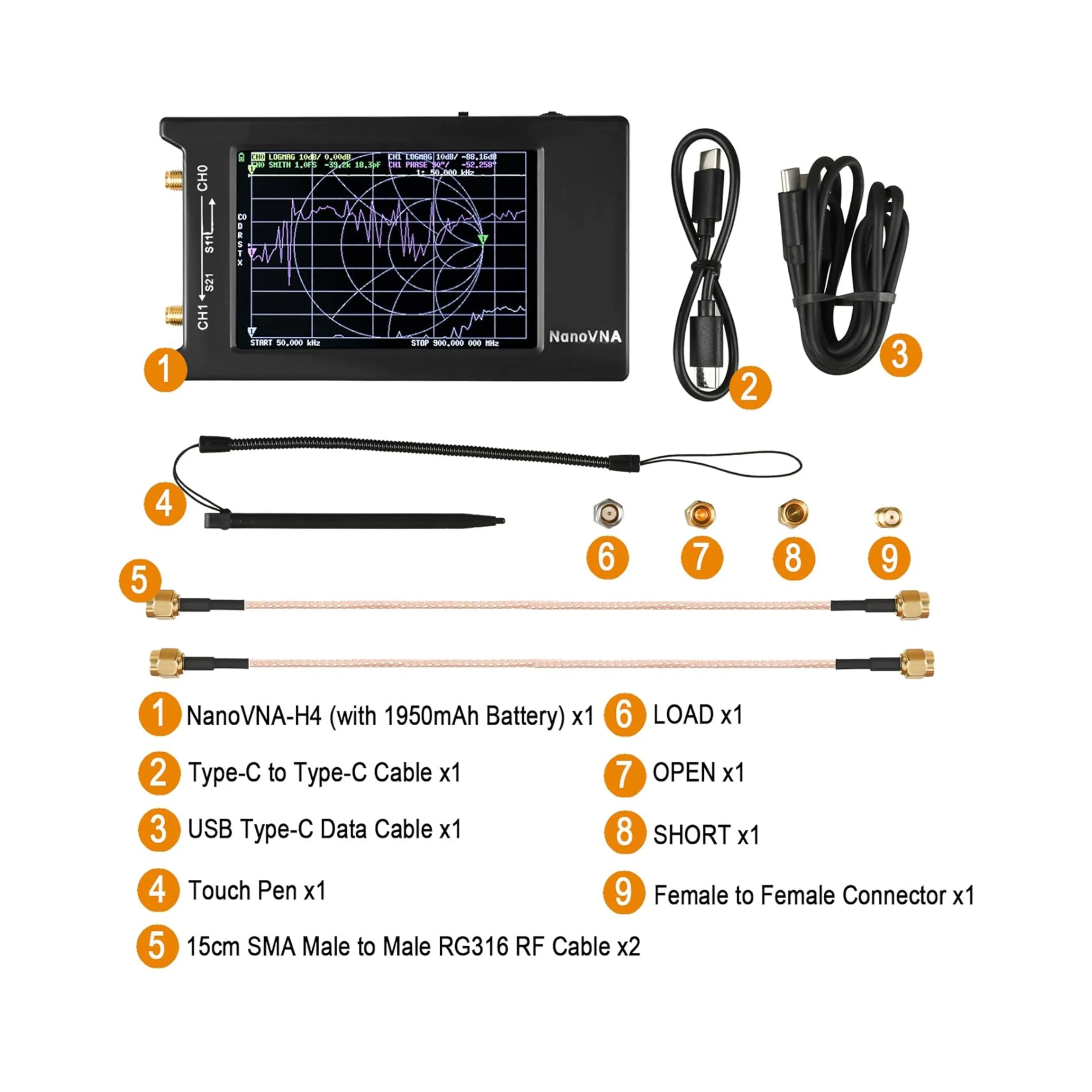 NanoVNA-H4 Vector Network Analyzer